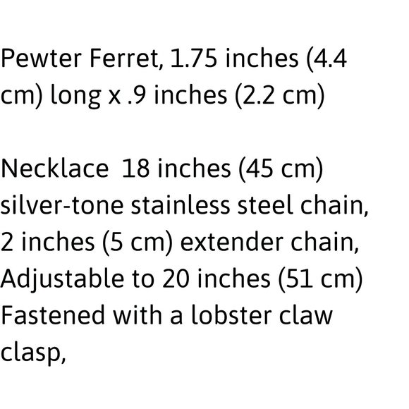 Artisan Albino ferret Necklace 736 - Picture 9 of 10